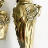 Paire de vases en bronze doré