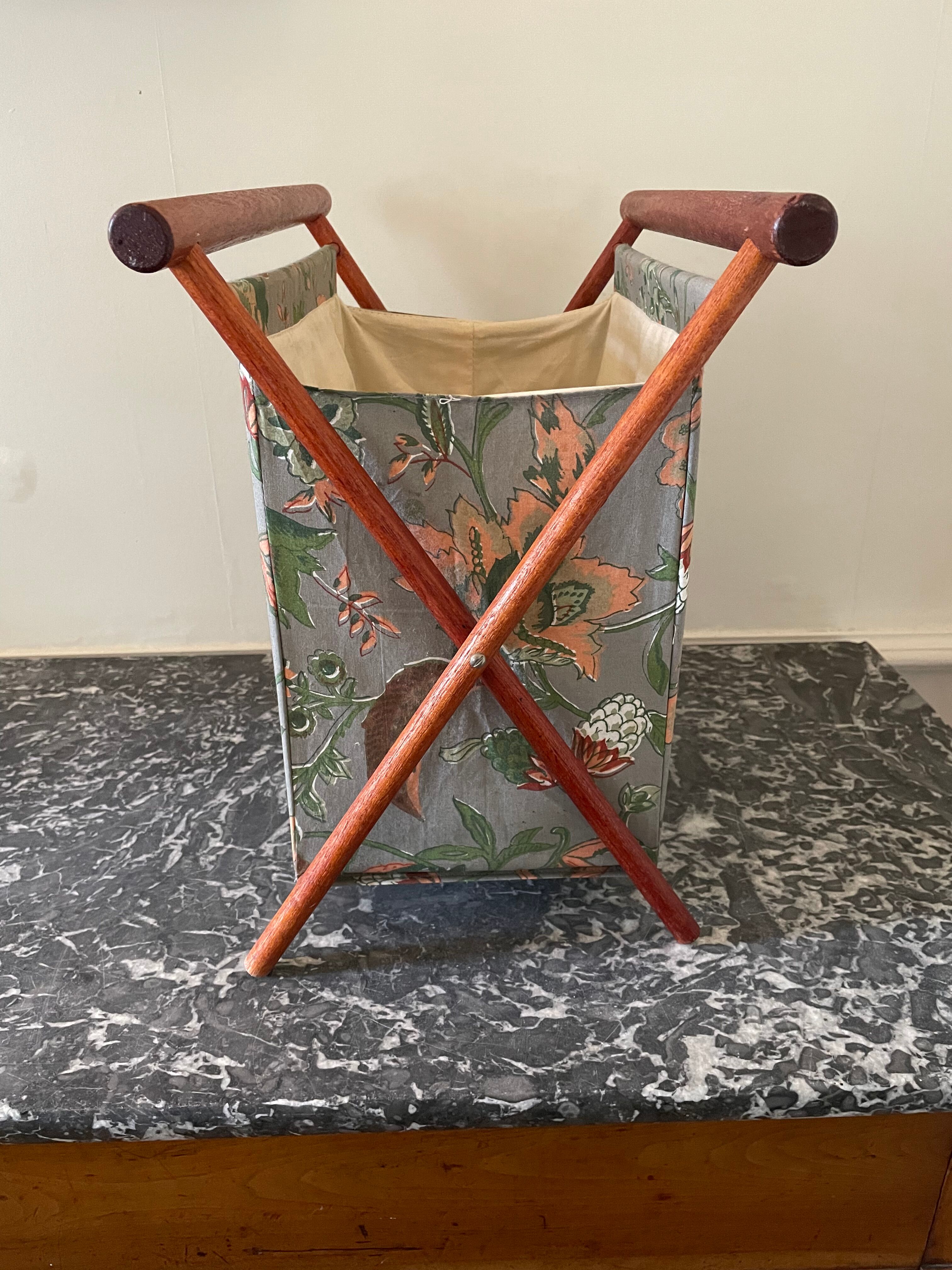 Wood and fabric magazine holders