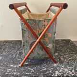 Wood and fabric magazine holders