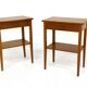 Set of 2 Scandinavian bedside tables in mahogany, Sweden, 1960.