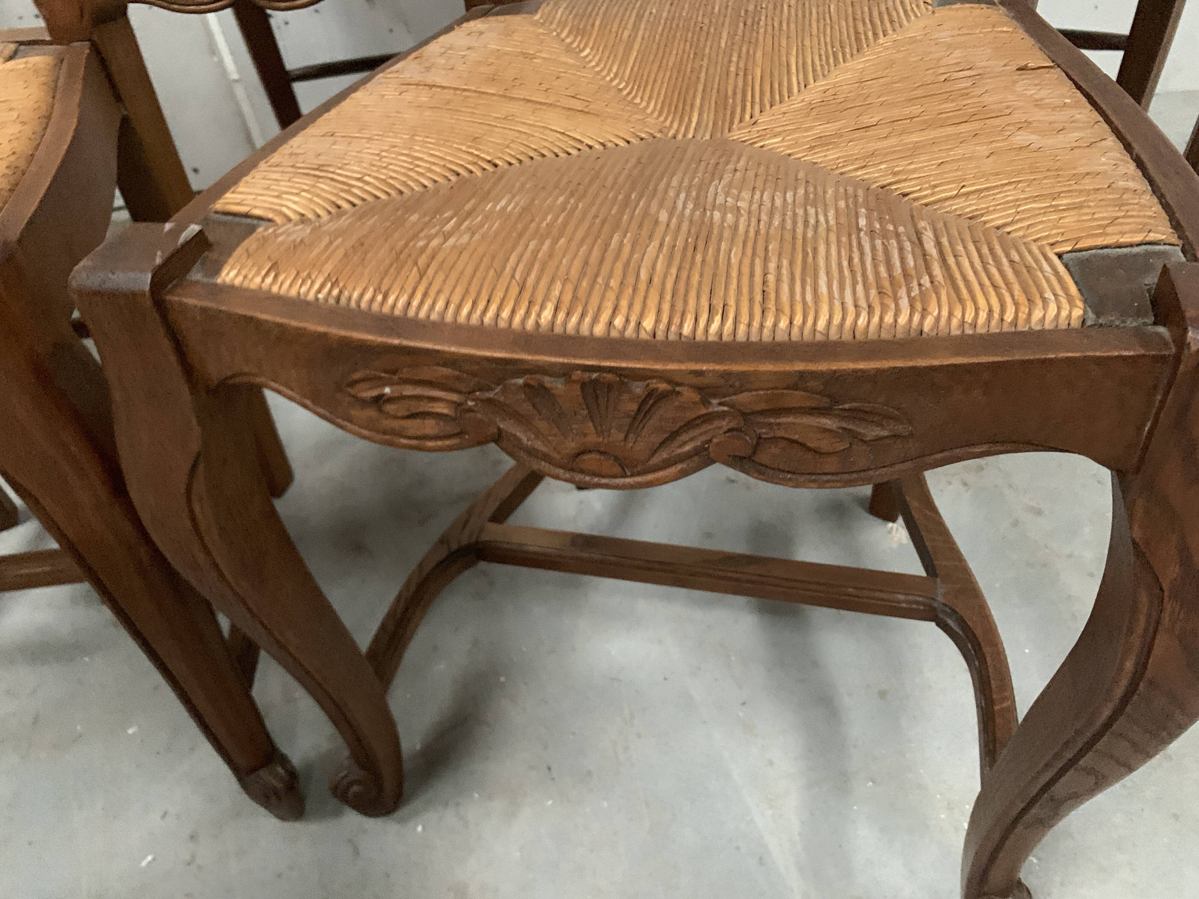 Set of eight 20th-century Regency-style chairs in solid oak