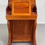 20th century Davenport desk with walnut piano top