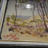 Lot of 2 small watercolors by C.Duffaud from 1920
