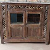Ancient tribal buffet in Burmese teak