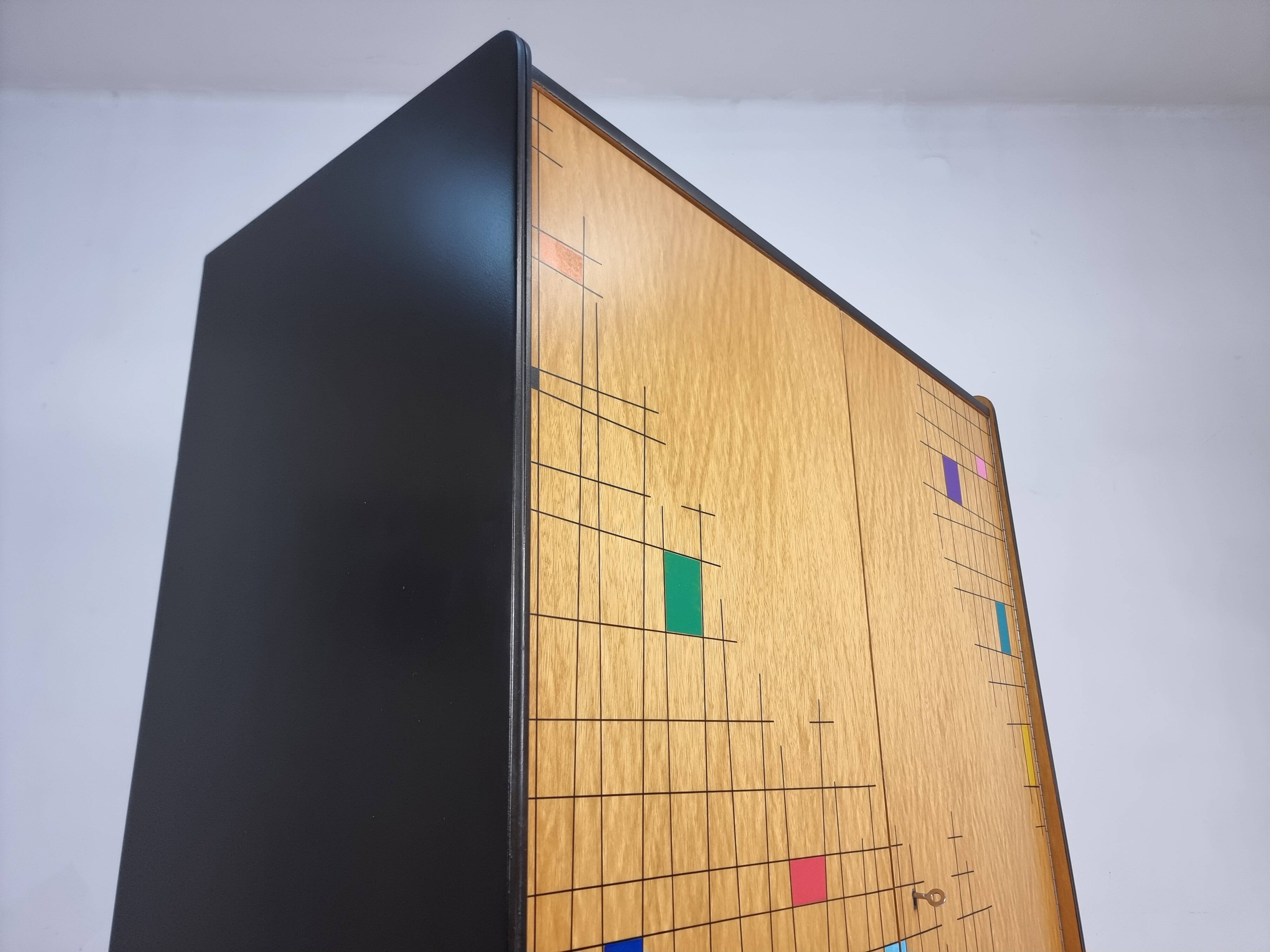 Vintage Wood Wardrobe, 1960s