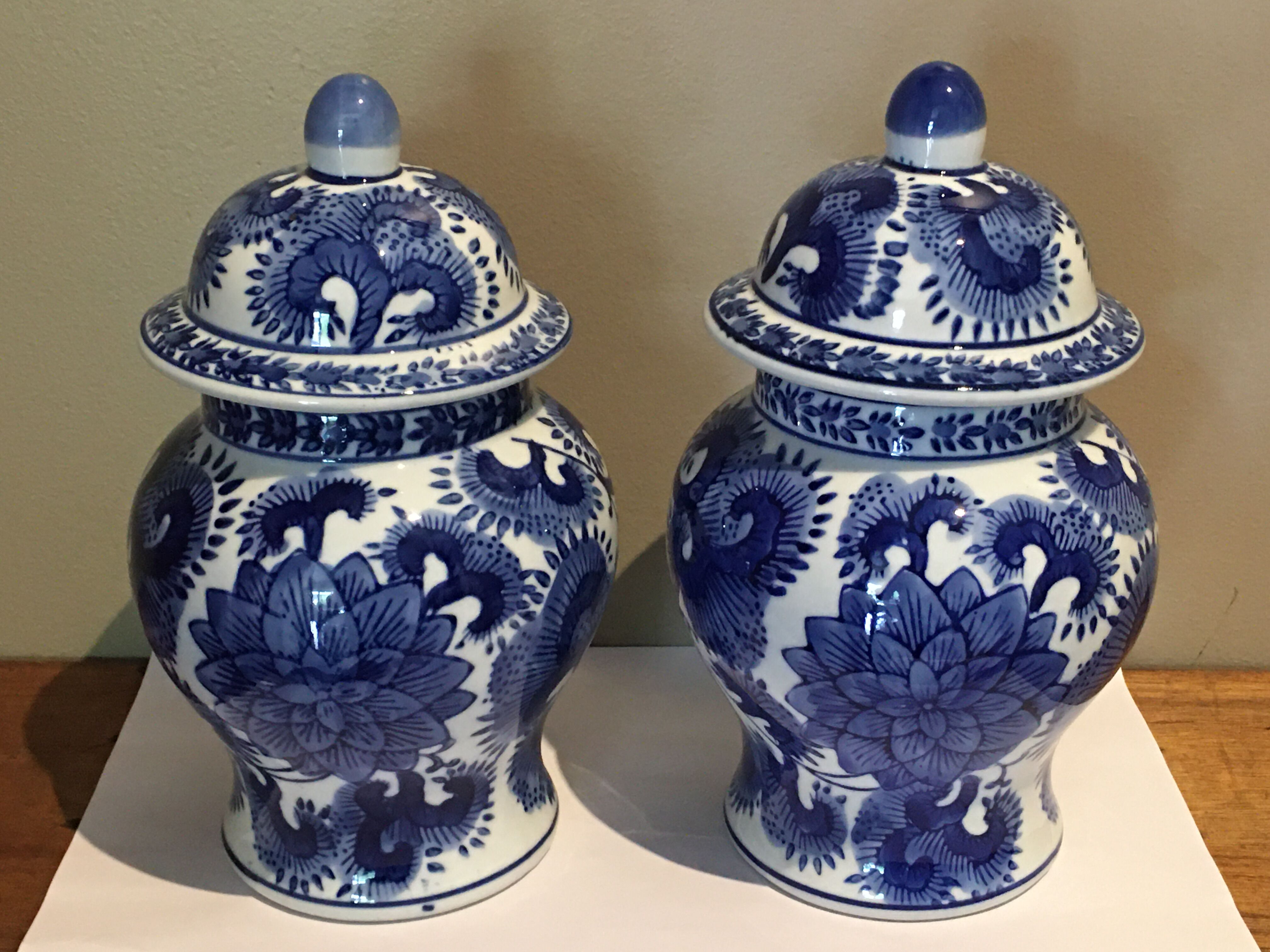 Pair of covered pots