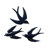 Lot 3 vintage swallows