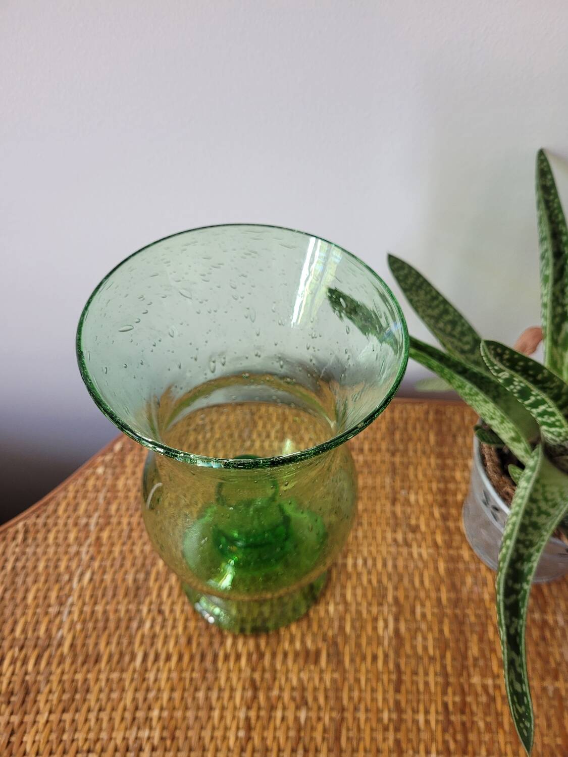 Biot bubble glass candle holder