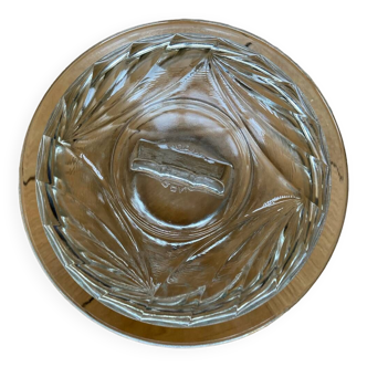 Art deco molded glass sugar bowl