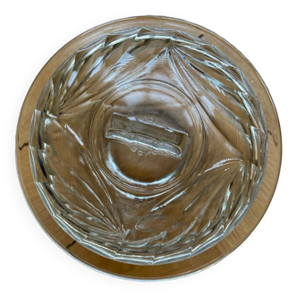 Art Deco molded glass sugar bowl