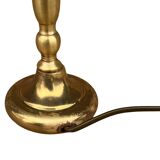 Brass night lamp, table lamp with lampshade, Germany, 1970s.