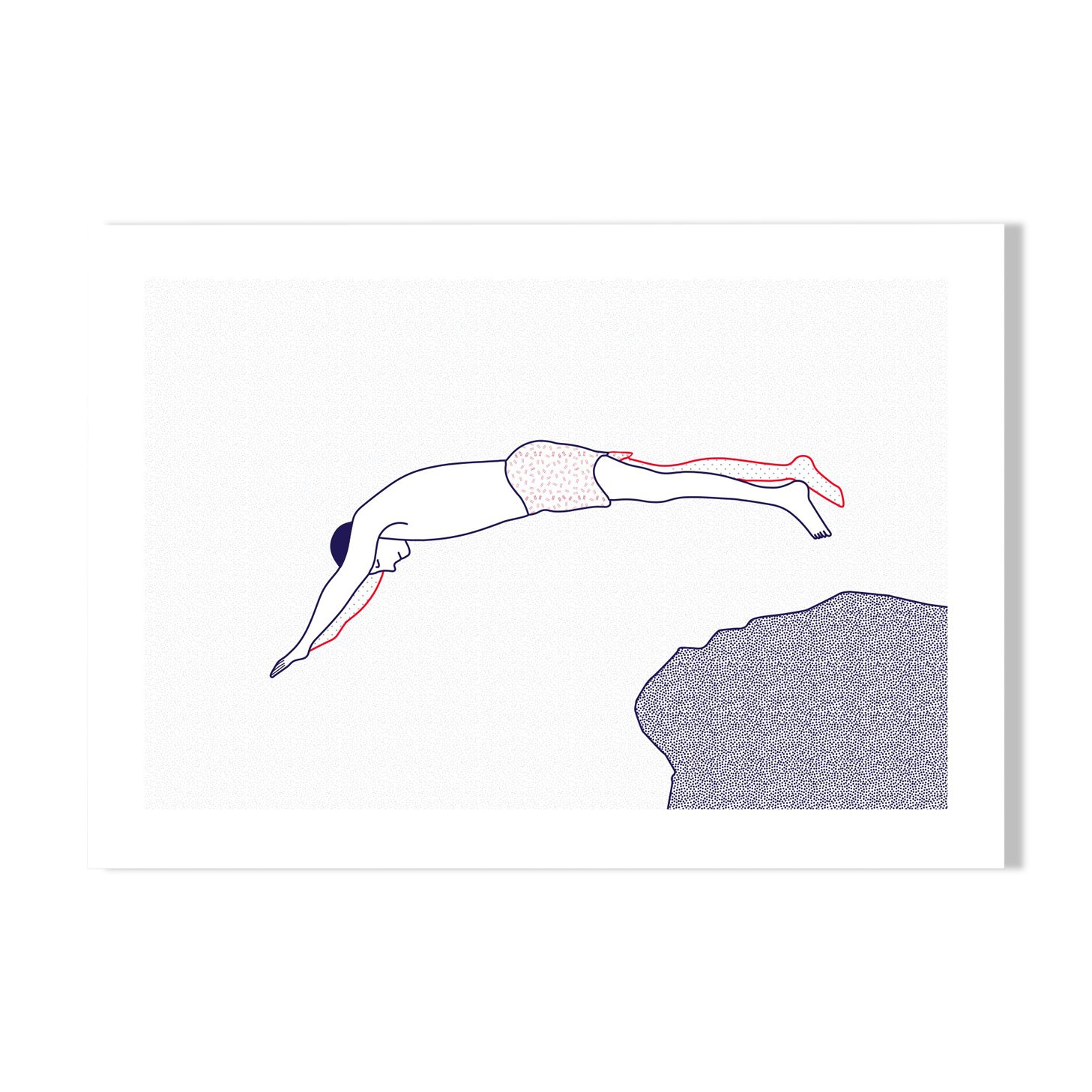 Illustration A4 Naiade No. 6/8 Brittany Blue Diver