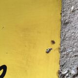 Painted metal plate 1mx1m 60s closing workshops