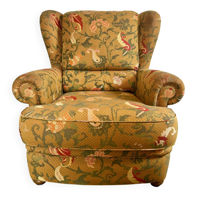 Fauteuil a oreilles vintage, marque burov, annees 90