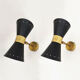 Paire d'appliques Italiennes Diabolo design années 1950