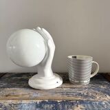 White hand ceramic wall lamp