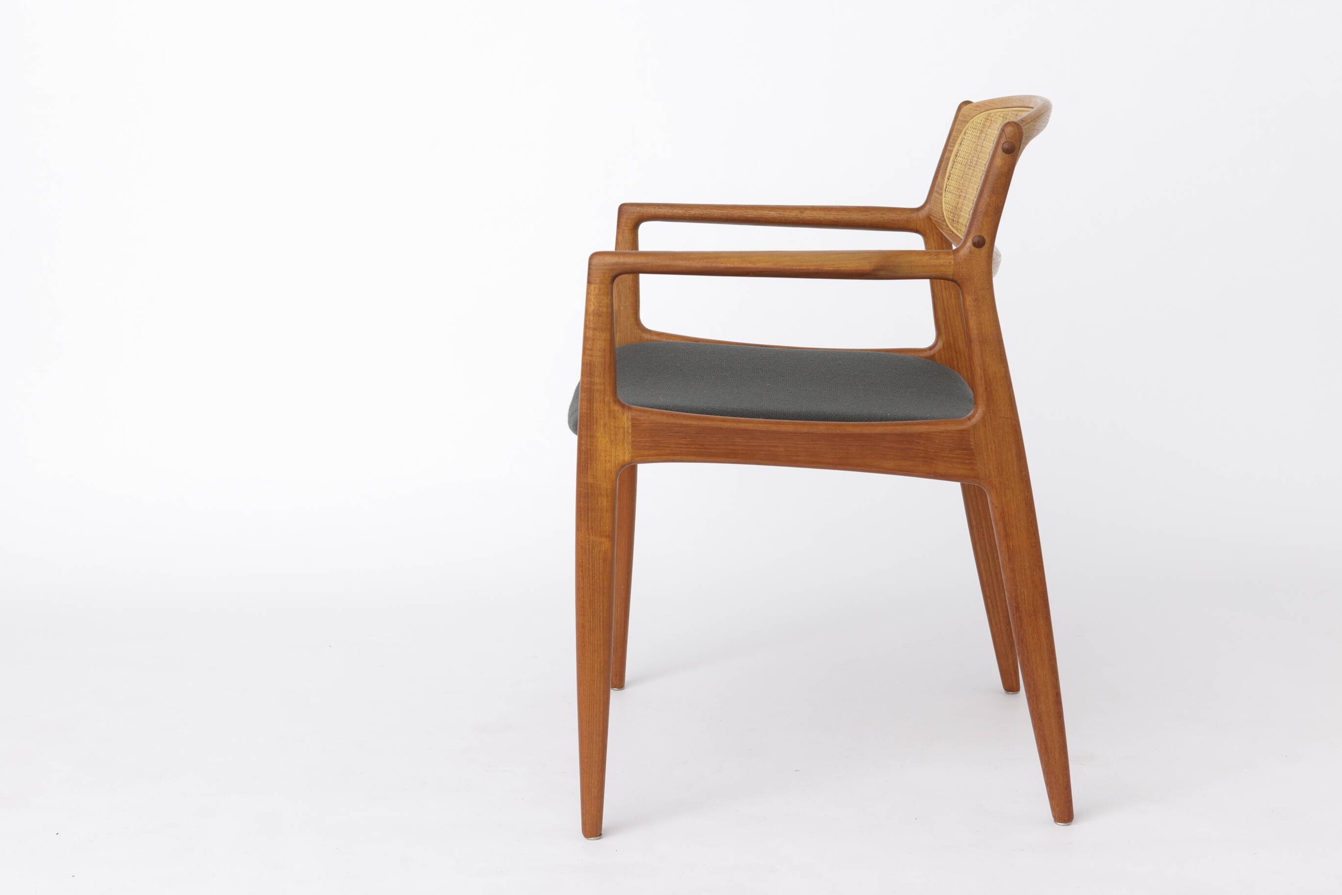 Danish Teak & Rattan Armchair by Ib Kofod-Larsen, 1960s, Model 4325