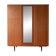 Vintage 1950s wooden wardrobe with mirror.
