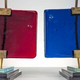 Pair of table lamps by Pietro Chiesa for Fontana Arte in glass and brass