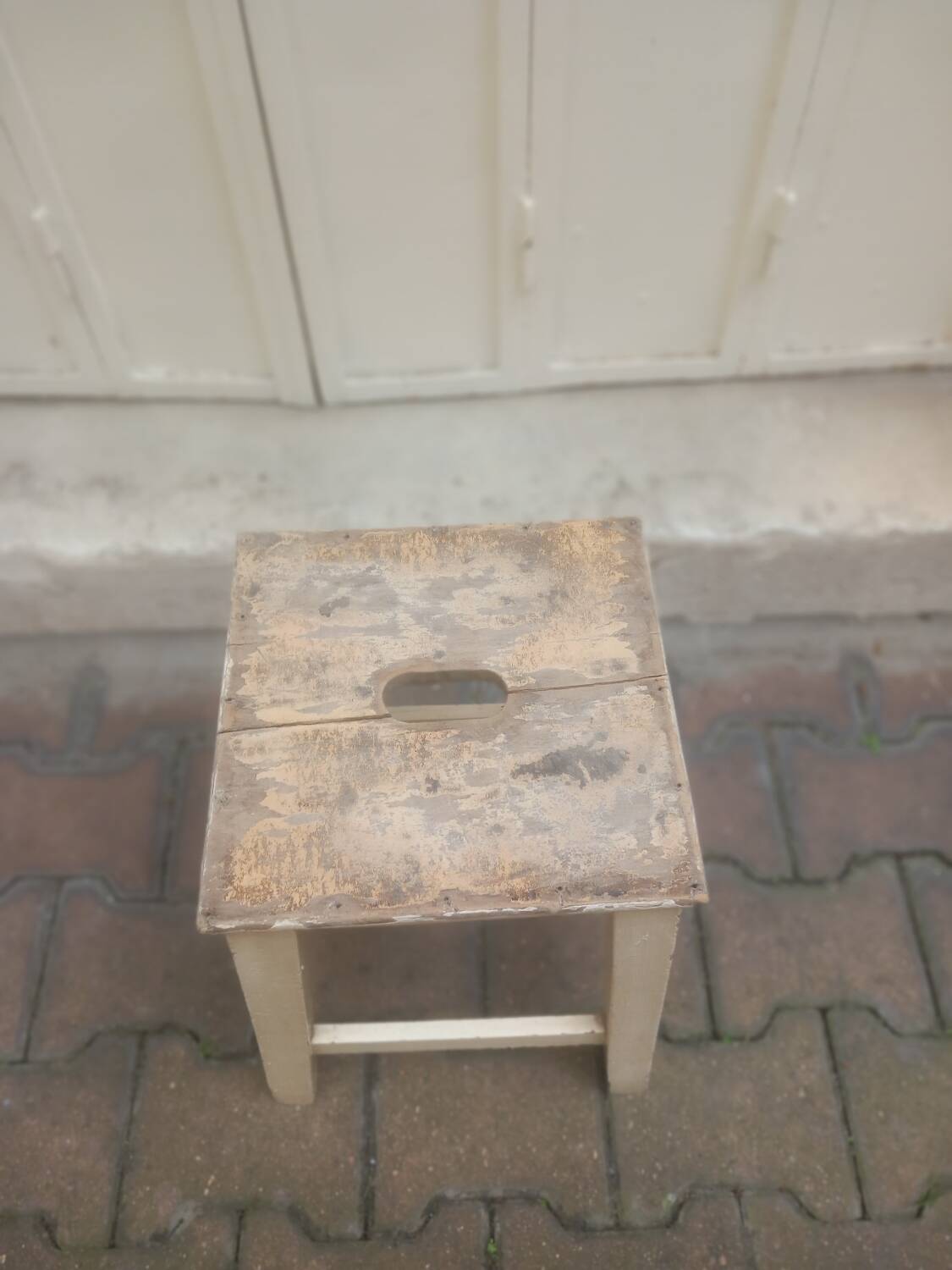 Vintage wooden workshop stool