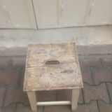 Vintage wooden workshop stool