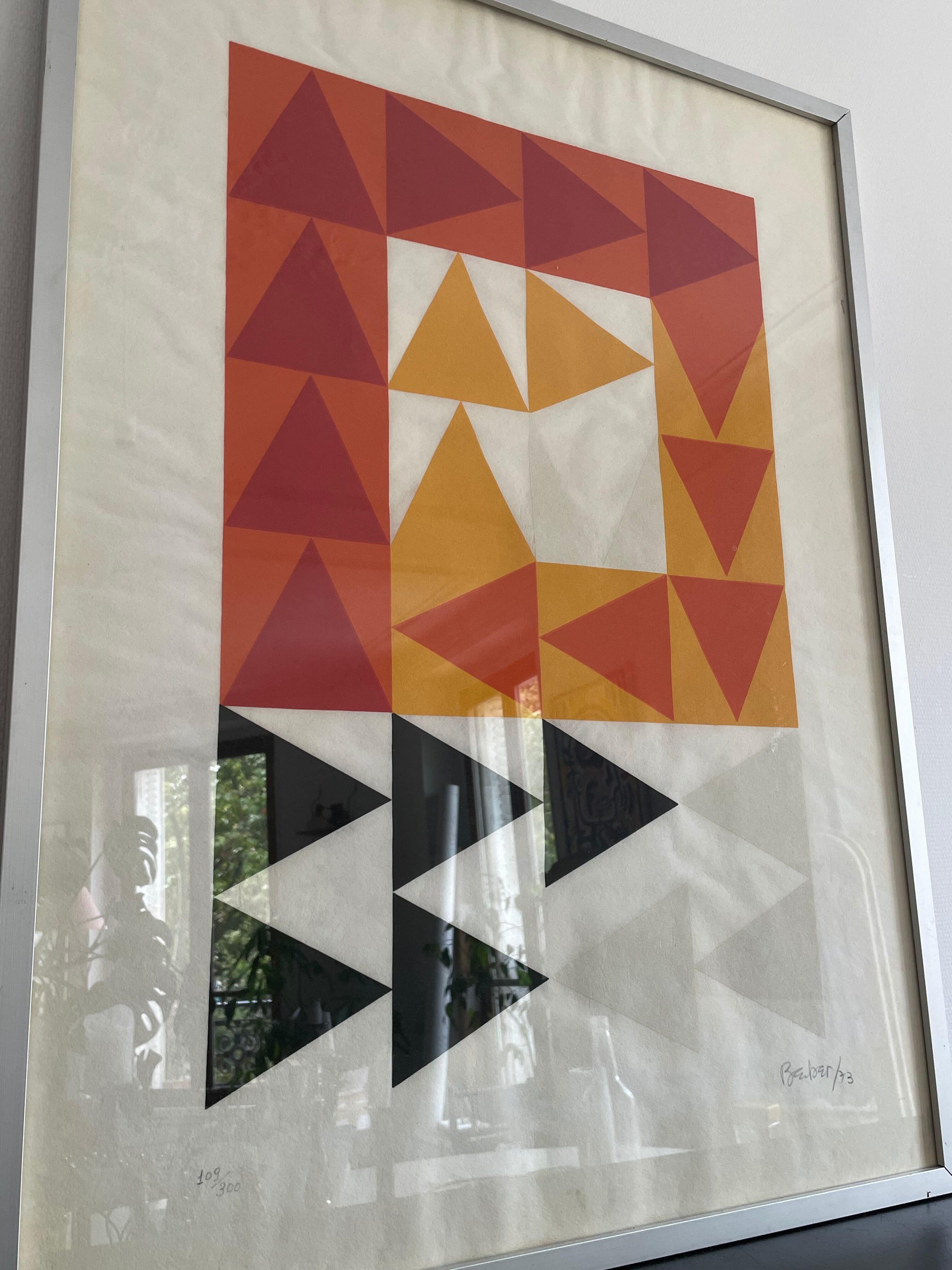 Silkscreen print by Paulo Becker, Brazil, 1973