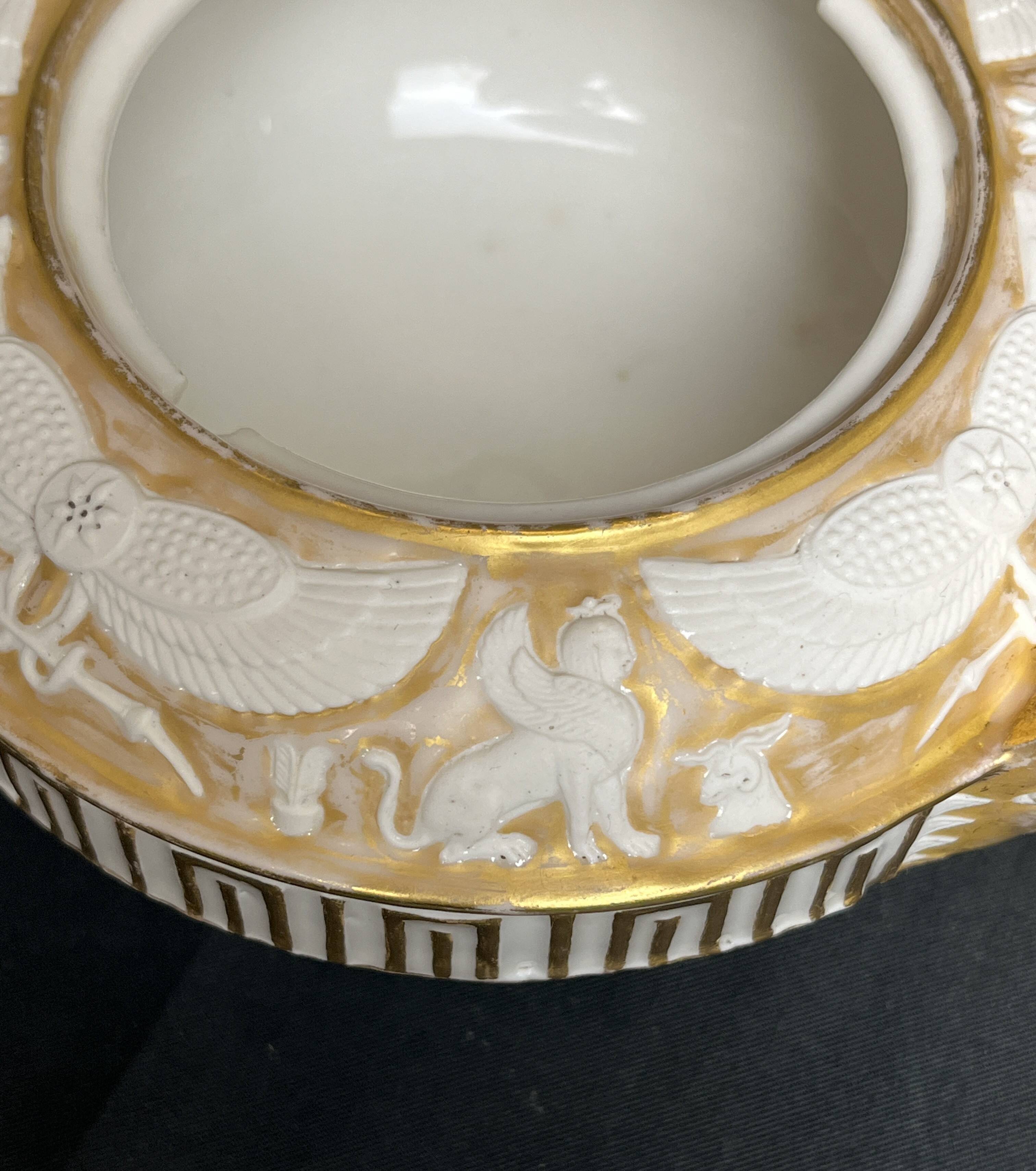 Tableware, porcelain teapot Wedgewood neo-Egyptian decor 20th century