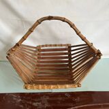 Vintage bamboo basket from the 60s