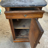 Bedside table wood and marble