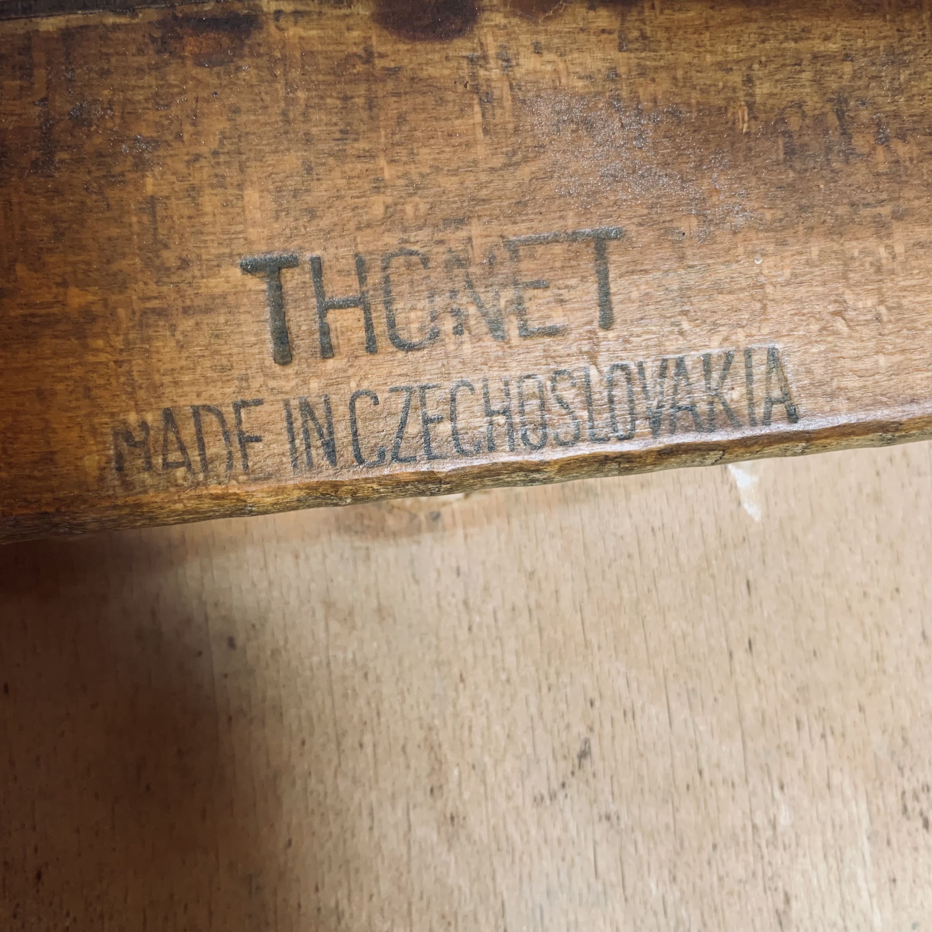 4 camel Thonet bistro chairs