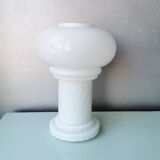 White glass mushroom table lamp