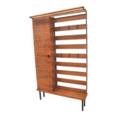 Cabinet de couloir vintage des années 1960 avec porte-manteau et meuble à chaussures.