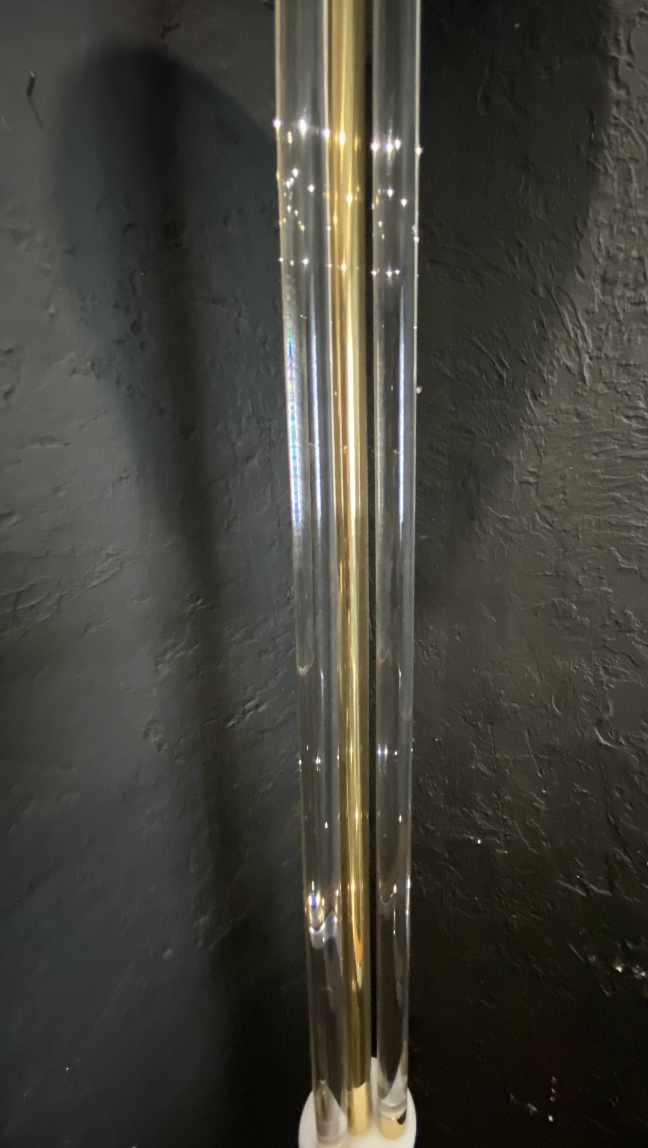 Halogen Lamp - Relco - Plexi And Brass - Italy - 20th century