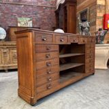 Early 20th-century oak hardware counter