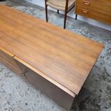 Vintage 60s - 70s German sideboard, walnut TV cabinet