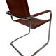 Set of 4 Bauhaus cantilever chairs cognac leather and chrome Design