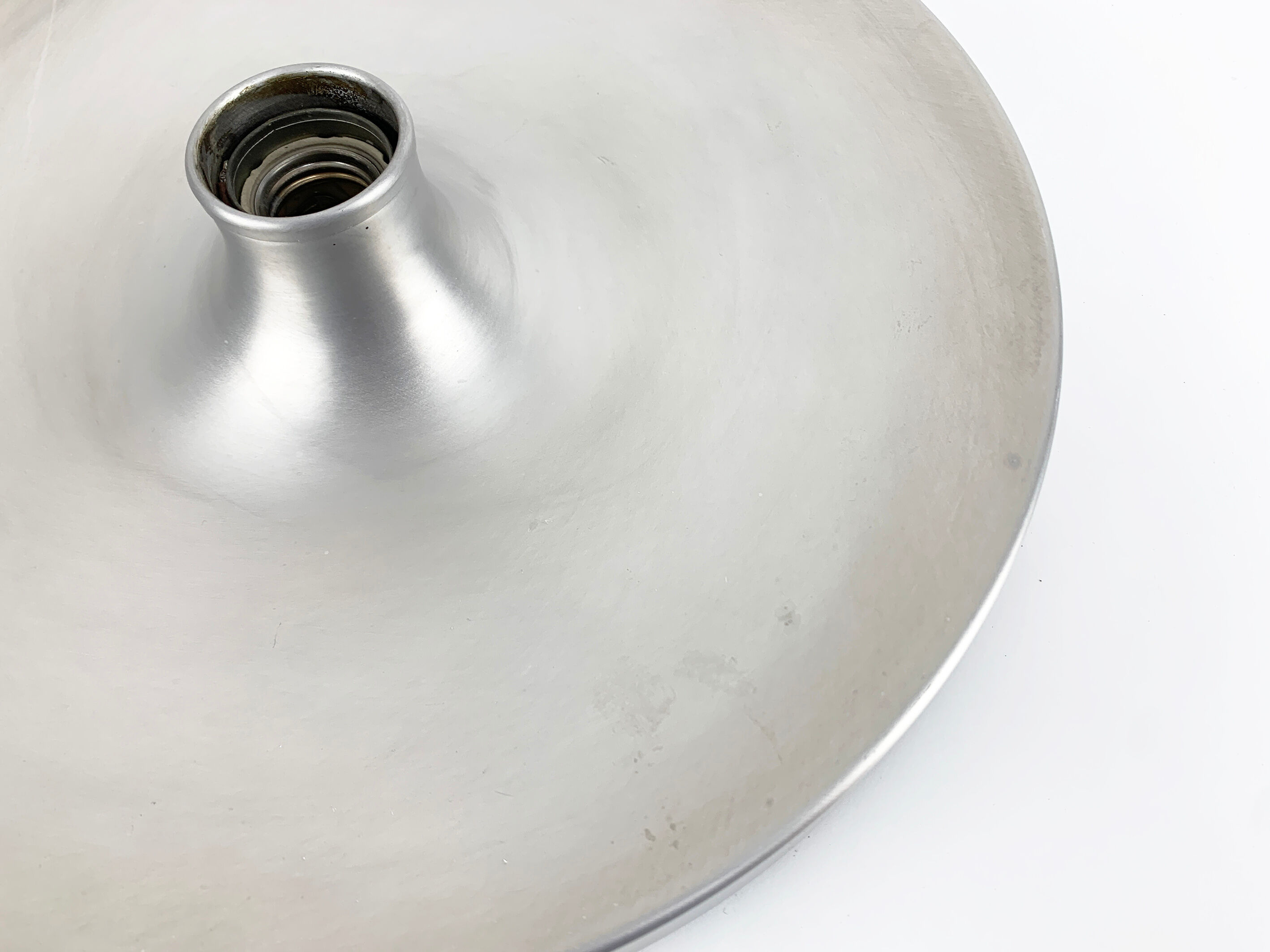 Space age wall lamp by Staff Leuchten in aluminum, Flush Light, 1960-70s