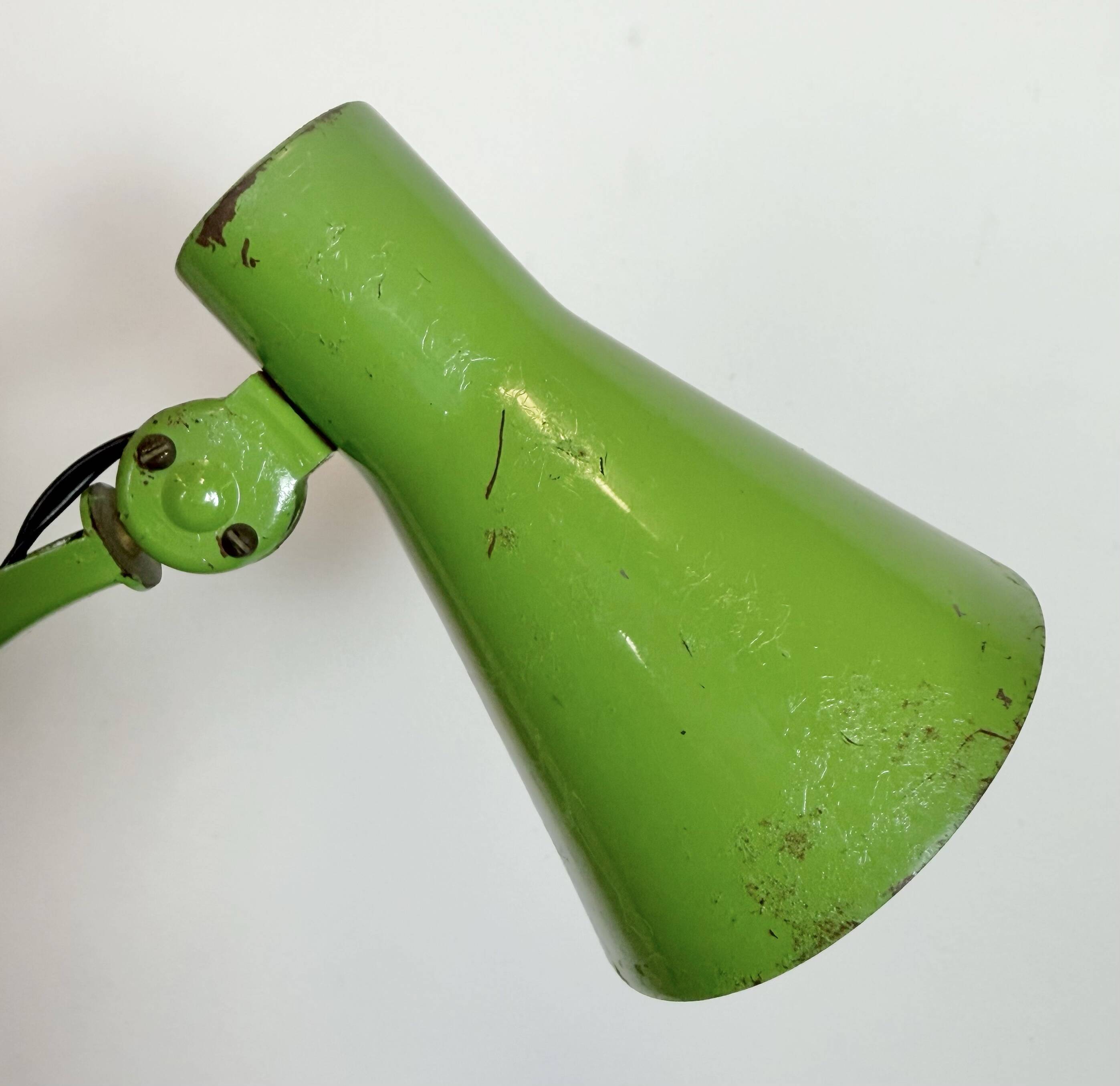 Green Industrial German Scissor Wall Lamp from Kaiser Leuchten, 1960s