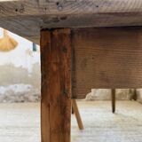 1950s oak farmhouse table with spindle legs
