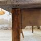 Table de ferme chêne 1950 pieds fuseaux