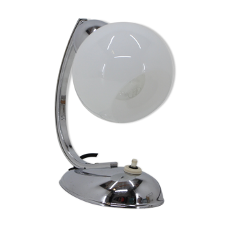 Lampe de table chromée des années 1950, Tchécoslovaquie