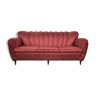 Mid-Century red and gold three-seater sofa by Paolo Buffa, Italy, 50s
