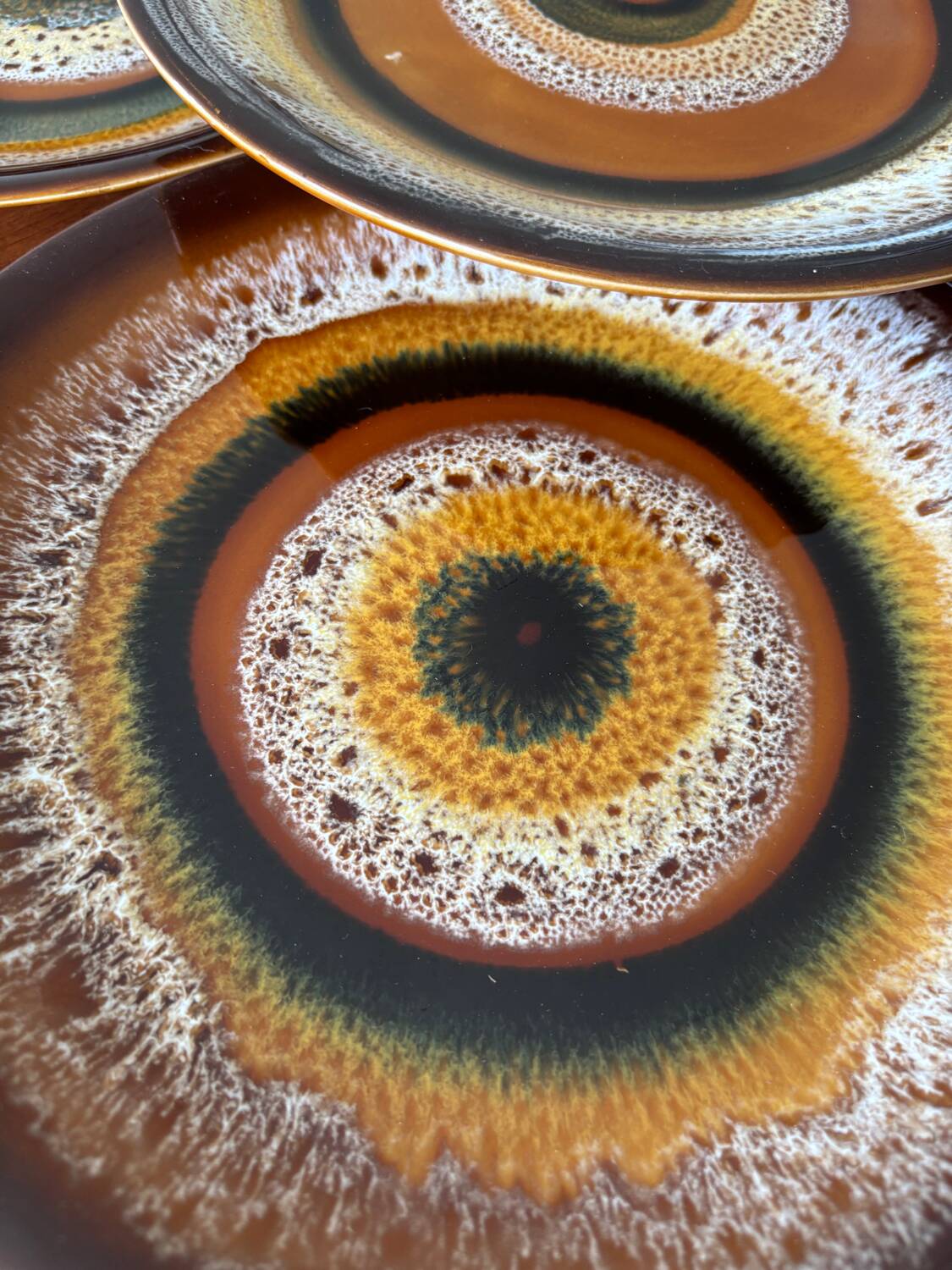 Set of 8 Vintage Sarreguemines Plates, Hawaii Model, 1970 – Ceramic