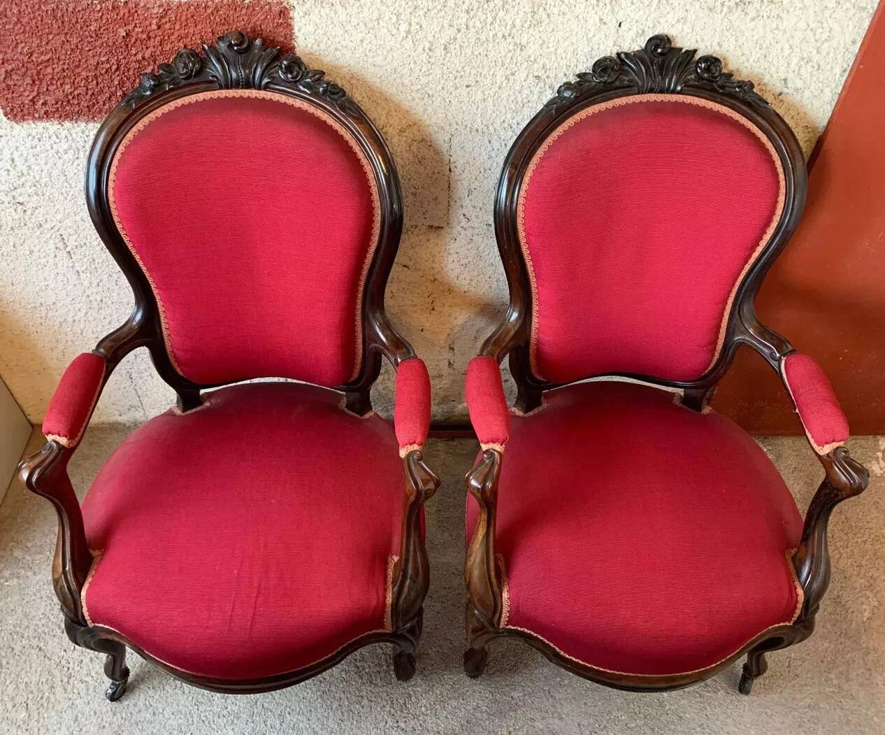 Paire de fauteuils époque Louis Philippe en palissandre vers 1830