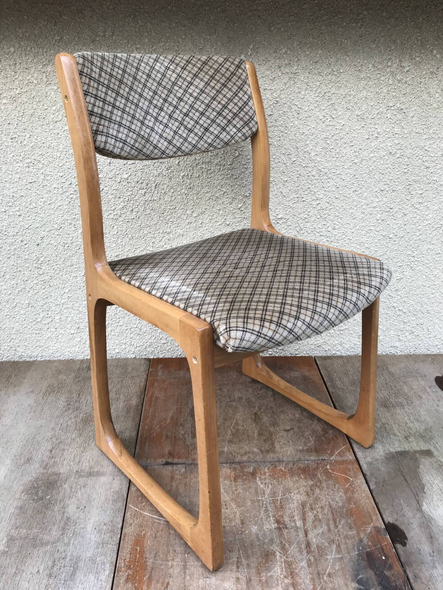 Set of 6 old Baumann chairs sled