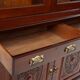 Art Nouveau Display Cabinet or Bookcase in oak with carvings and glass door