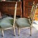 Pair of Louis XVI style chairs from the 18th century with lyre back.