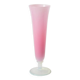 Small opaline vase, candy pink with opalescent feet, 1960.