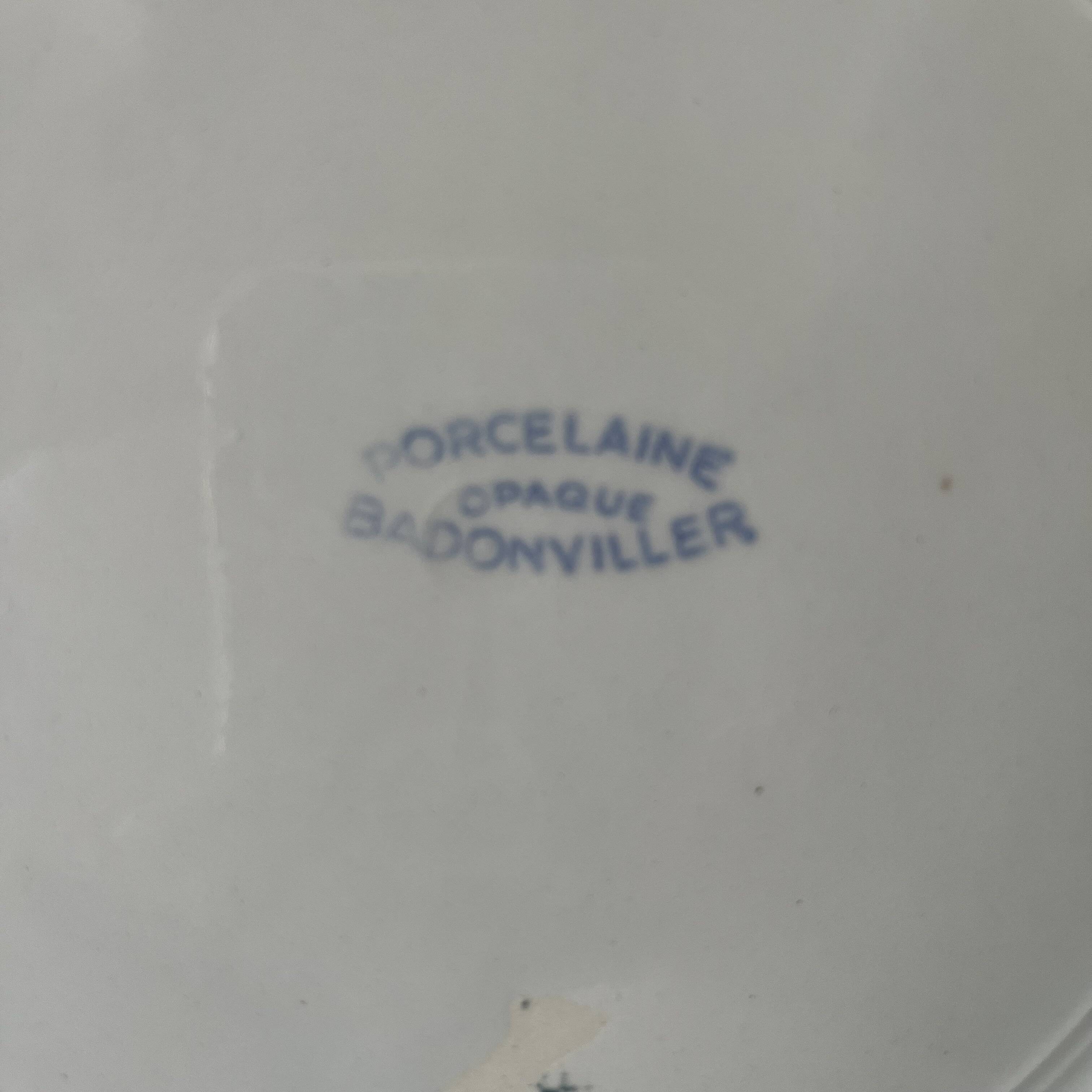 Opaque porcelain Badonviller - 8 dinner plates