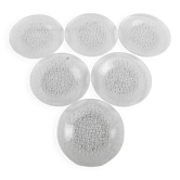 Ensemble d'assiettes à dessert Krople Rosy, en verre, conçu par J. Drost, Ząbkowice, Pologne, années 1970.